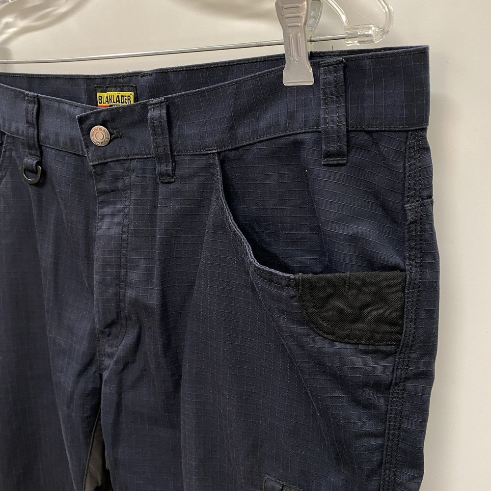 Blaklader Workwear Ripstop Navy Blue Work Shorts Men's 36 Pockets Hammer Loop - Picture 3 of 8